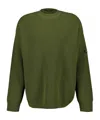 Balenciaga Wool Sweater In Khaki Green