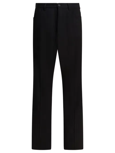 Balenciaga Wool Tailored Pants In Black