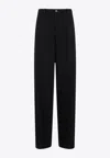 Balenciaga Black Wool Pants In Black