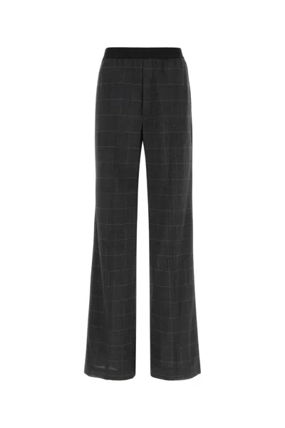 Balenciaga Wool Tailored Trousers In Gray