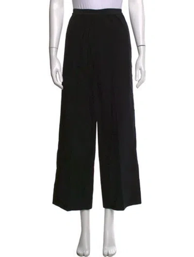 Pre-owned Balenciaga Wool Wide Leg Pants In Black
