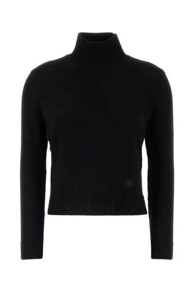 Balenciaga Wool-cashmere Blend Sweater In Black