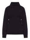 Balenciaga Reversible Sweater With High Collar And Pockets In Black