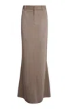 Balenciaga Workwear Cotton-twill Maxi Skirt In Neutral