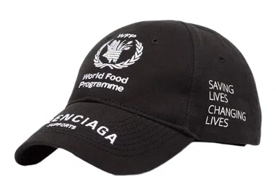 Pre-owned Balenciaga World Food Programme Cap In Black/white In Multi