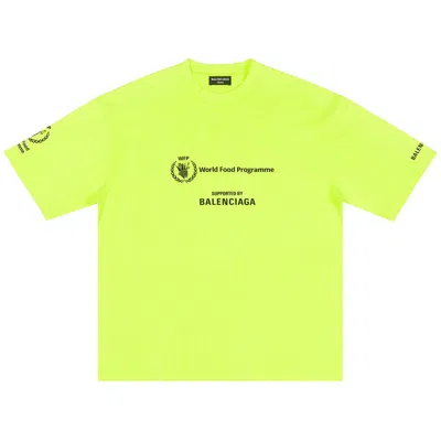 Pre-owned Balenciaga World Food Programme Graphic T-shirt 'fluorescent Yellow/black' | Women's Size Xs
