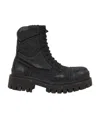 Balenciaga Black Combat Strike Cotton-canvas Boots Men In Black
