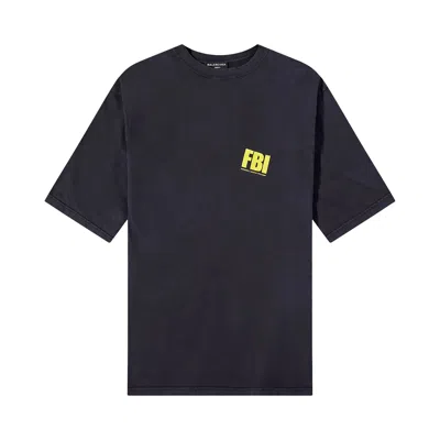 Pre-owned Balenciaga Worn Out T-shirt 'marine Blue/yellow' | Men's Size 38
