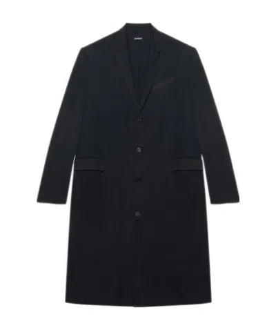 Balenciaga Worn-out Tailored Coat In Black