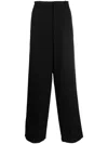 Balenciaga Ironed Pleats Twill Wide-leg Pant In Black