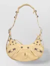 Balenciaga Woven Handle Heart Charm Studs Strap In Yellow