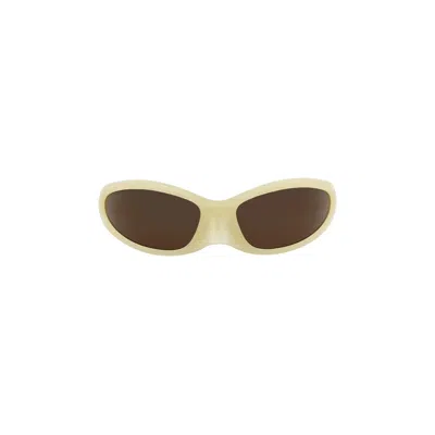 Pre-owned Balenciaga Wrap Around Sunglasses 'yellow/brown' | Men's Size Onesize