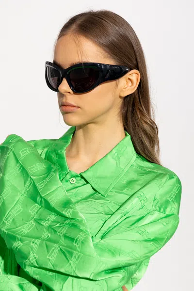 Balenciaga ‘wrap D-frame' Sunglasses In Black