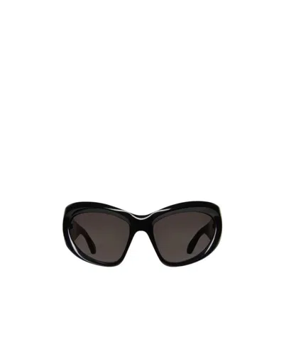 Balenciaga Wrap D-frame Sunglasses In Black