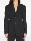 Balenciaga Tailored Wrap Wool Jacket Regular Fit In Black