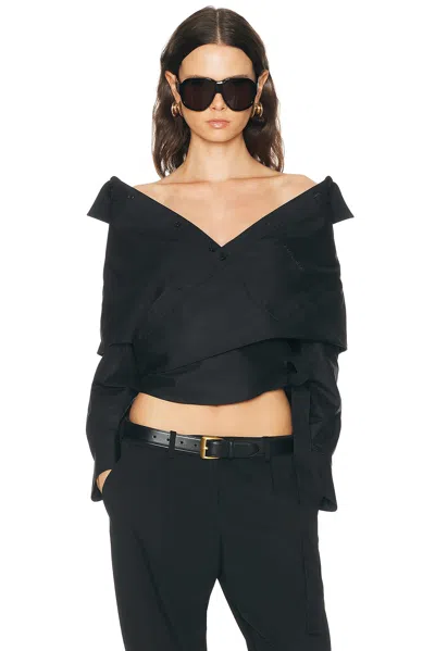 Balenciaga Wrap Shirt In Black