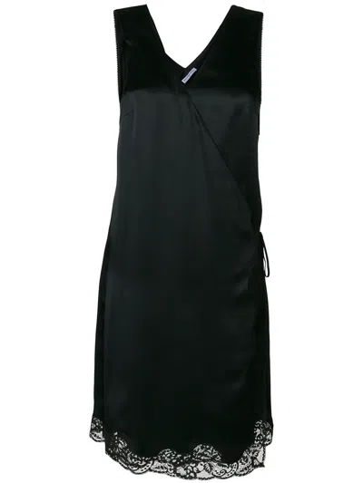 Balenciaga Wrap Slip Dress In Black