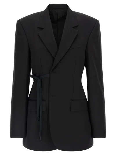 Balenciaga Wrap Tailored Blazer In Black