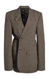 Balenciaga Wrap Tailored Jacket In Brown
