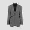 Balenciaga Wrap Tailored Jacket In Multi