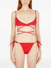 Balenciaga Wrap-around Tie-fastening Bikini In Red