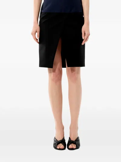 Balenciaga Wrap-front Pencil Skirt In Black