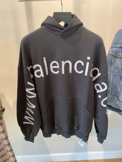 Pre-owned Balenciaga Www..com Hoodie In Black