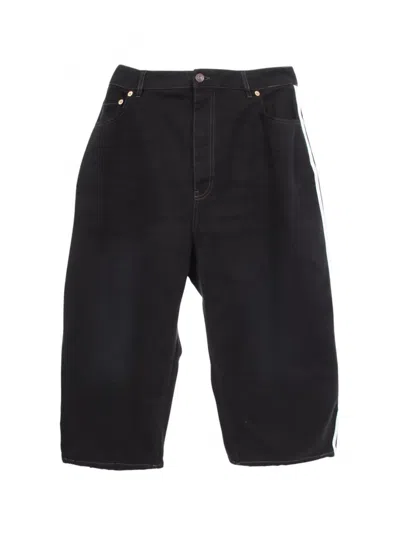 Pre-owned Balenciaga X Adidas 2010s Buggy Side-stripe Jeans In Black