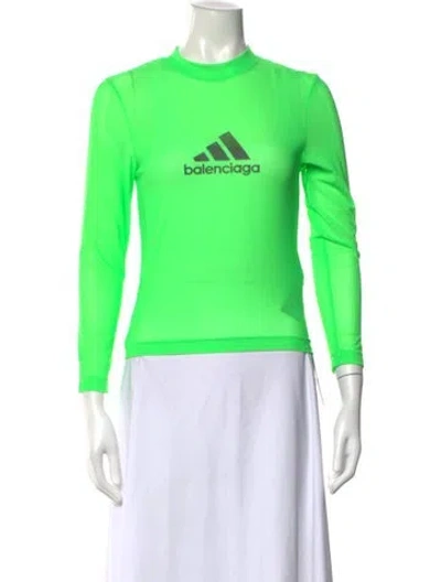 Pre-owned Balenciaga X Adidas 2022 Graphic Print Top W/ Tags In Green