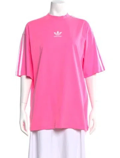 Pre-owned Balenciaga X Adidas 2023 Mock Neck T-shirt W/ Tags In Pink