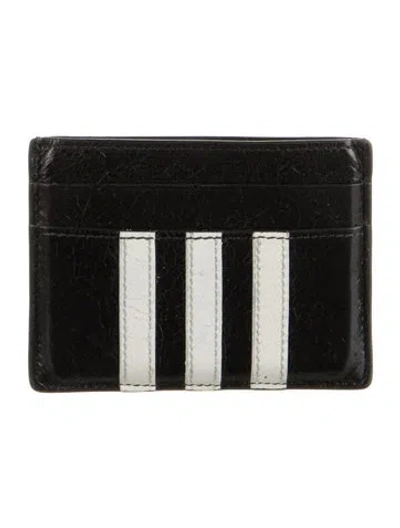 Pre-owned Balenciaga X Adidas 2023 Signature Logo Wallet In Black