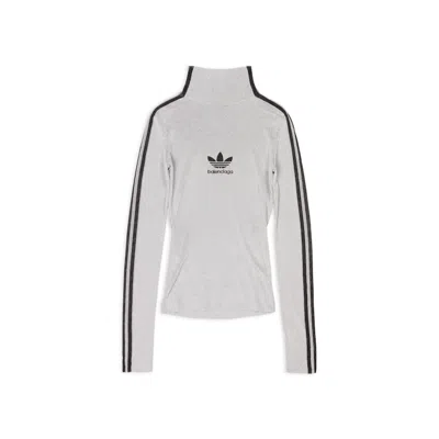 Pre-owned Balenciaga X Adidas Athletic Mock Neck In Silver