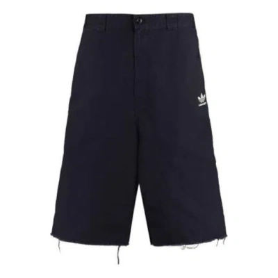 Balenciaga X Adidas Baggy Denim Shorts 'navy' In Blue