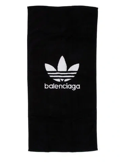 Pre-owned Balenciaga X Adidas Bathroom Towel W/ Tags In Black