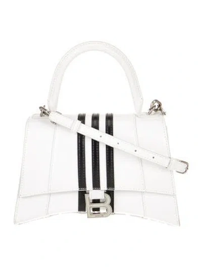 Pre-owned Balenciaga X Adidas Calfskin Hourglass Small 2023 In White
