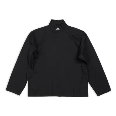 Balenciaga X Adidas High Neck Long Sleeve T-shirt 'black' In Blue
