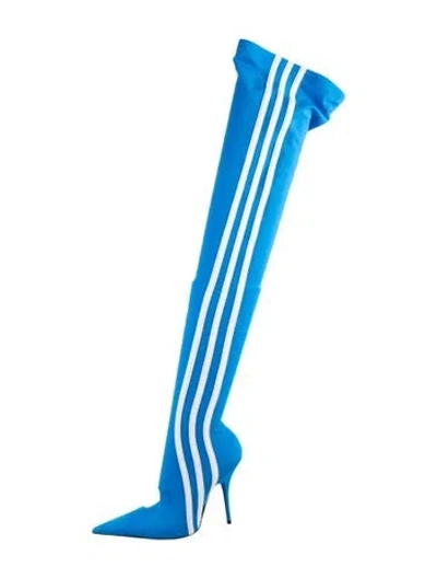 Pre-owned Balenciaga X Adidas Knife Nylon Sock Boots W/ Tags In Blue