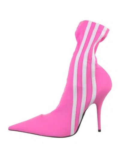 Pre-owned Balenciaga X Adidas Knife Nylon Sock Boots W/ Tags In Pink