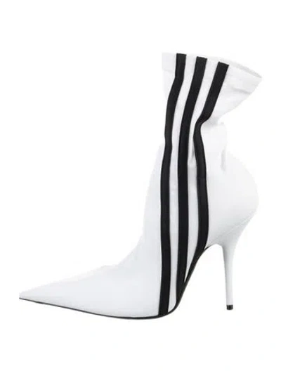 Pre-owned Balenciaga X Adidas Knife Nylon Sock Boots In White