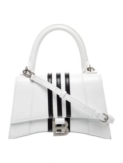 Pre-owned Balenciaga X Adidas Leather Top Handle Bag 2023 In White