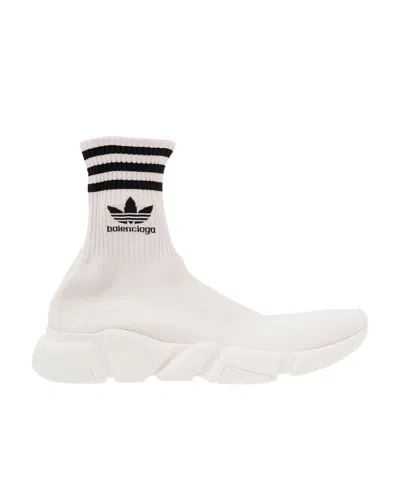 Balenciaga X Adidas Logo Embroidered Sock Sneakers In Multicolor
