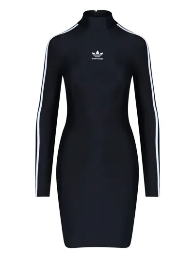 Balenciaga X Adidas Logo Mini Dress In Black