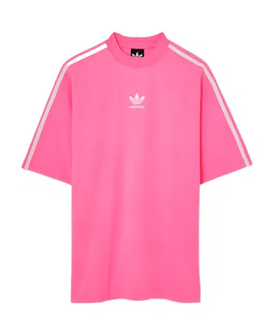 Balenciaga X Adidas Logo-print T-shirt In Pink
