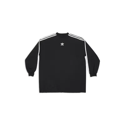 Pre-owned Balenciaga X Adidas Long Sleeve T-shirt Oversized In Black