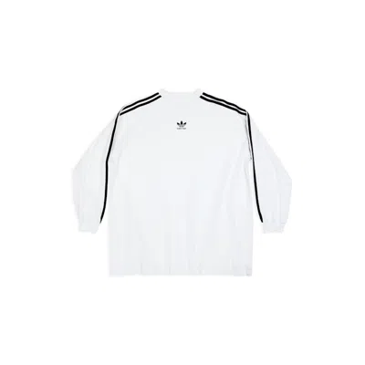 Pre-owned Balenciaga X Adidas Long Sleeve T-shirt Oversized In White
