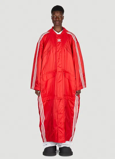 Balenciaga X Adidas Red Logo Embroidered Detachable Parka