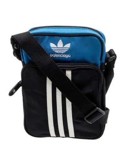 Pre-owned Balenciaga X Adidas Nylon Crossbody Bag 2023 In Black