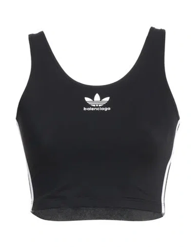 Balenciaga X Adidas Originals Woman Top Black Size M Polyamide, Elastane