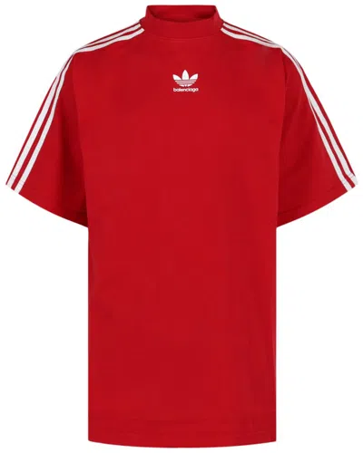 Balenciaga X Adidas Oversized Graphic T-shirt In Red