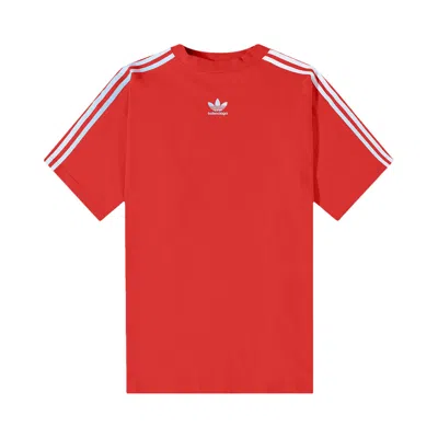 Pre-owned Balenciaga X Adidas Oversized Graphic T-shirt 'red White' | Men's Size 2